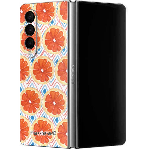 Bouffants and Broken Hearts Citrus Geo Galaxy Z Fold4 5G Skin